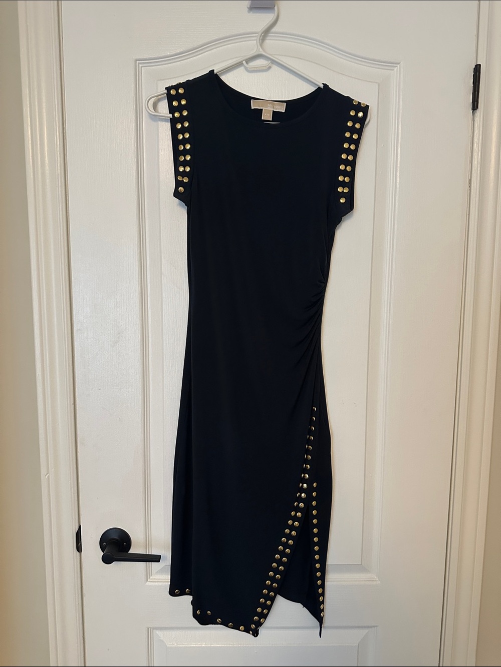 Michael Kors Black Dress with Gold Studs